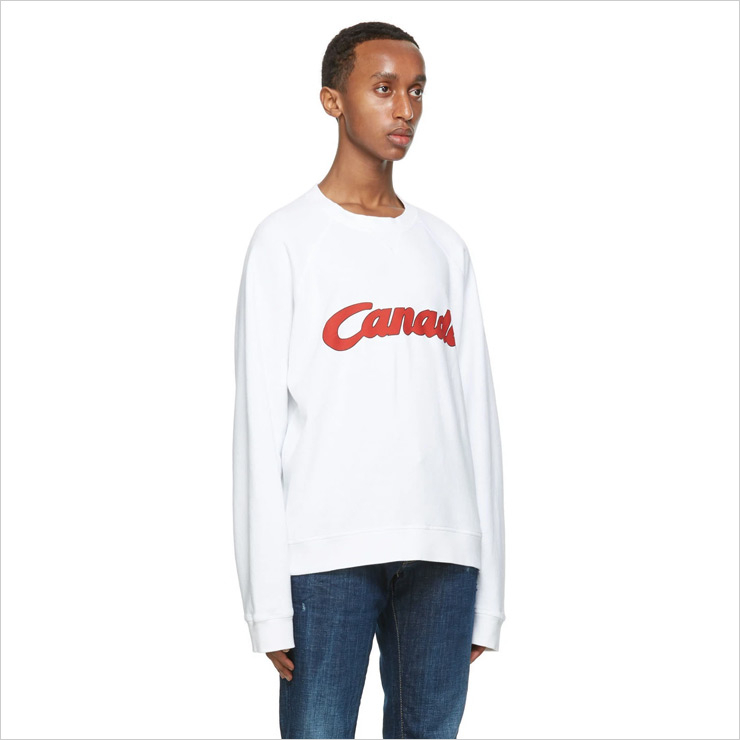 White 'Canada' Sweatshirt, $525 USD