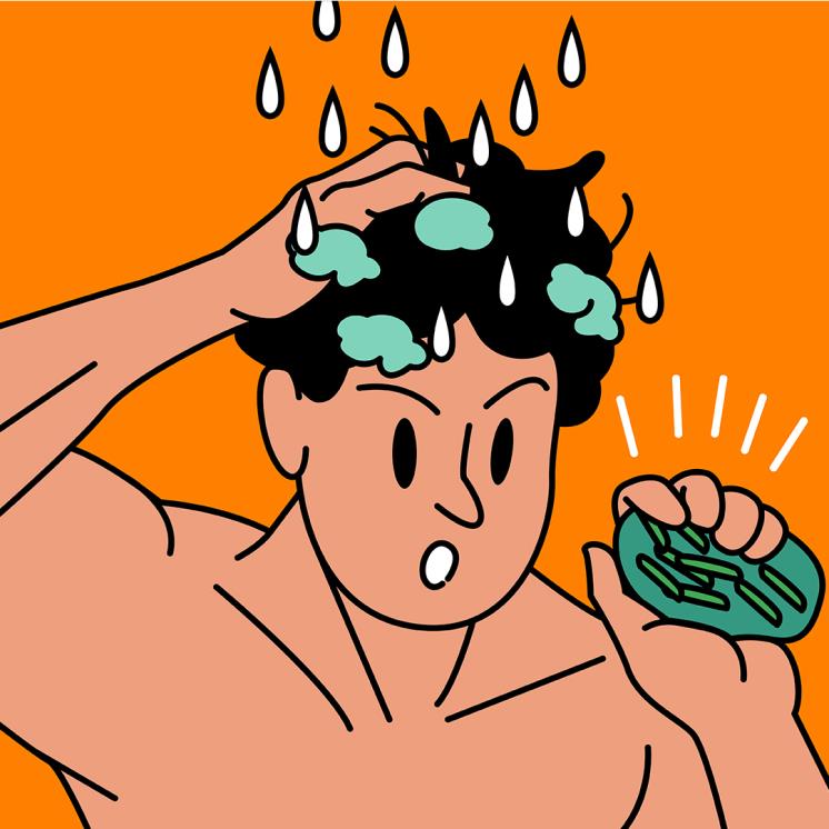 독이 되는 나쁜 샴푸 습관_비누로 머리 감기