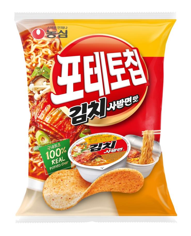 농심, 포테토칩 김치사발면맛