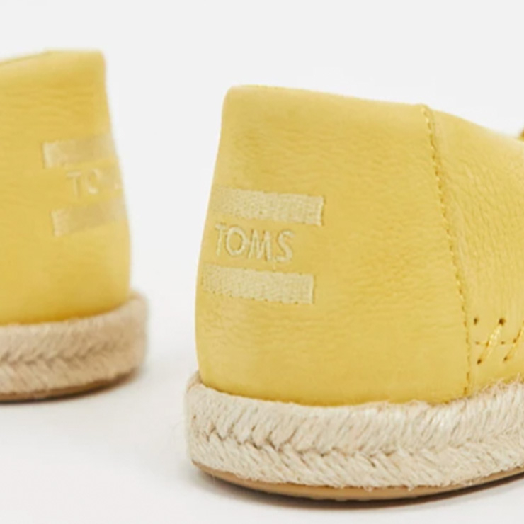 alpargata leather espadrilles in yellow, $126.33 USD