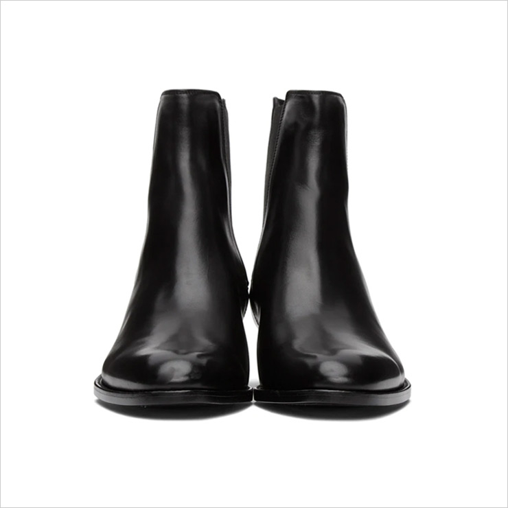 생로랑 블랙 첼시 부츠, $1,015 USD