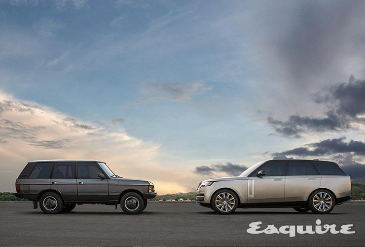 (왼쪽) RANGE ROVER VOGUE(1990)/ (오른쪽) RANGE ROVER P530 AUTOBIOGRAPHY(2022)
