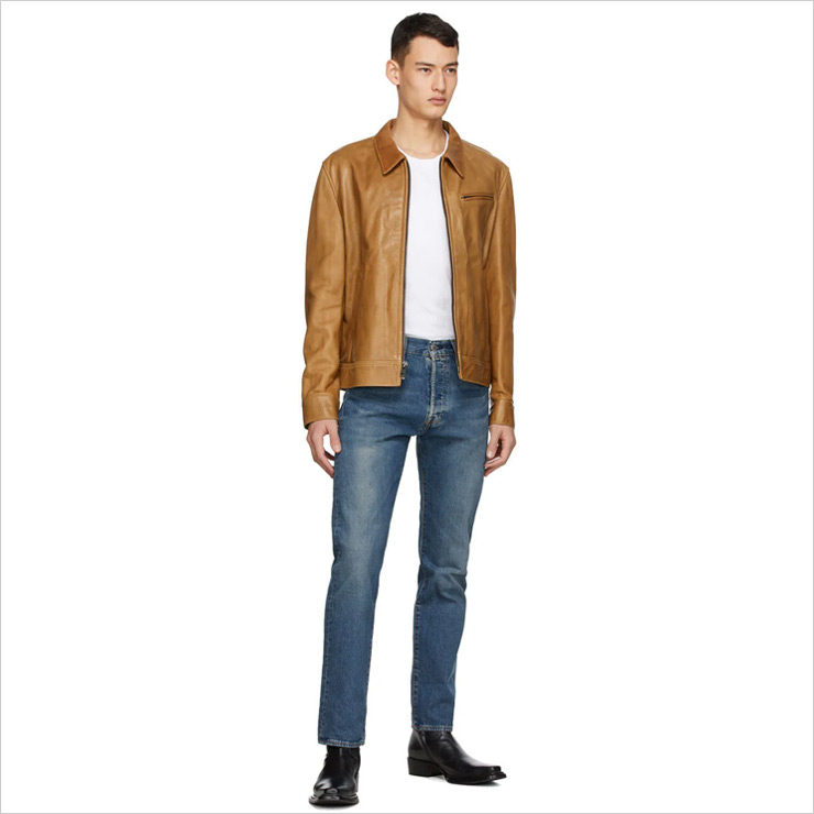Brown Leather Unlined Jacket, $820 USD