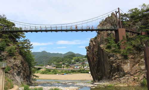 수주팔봉 야영지