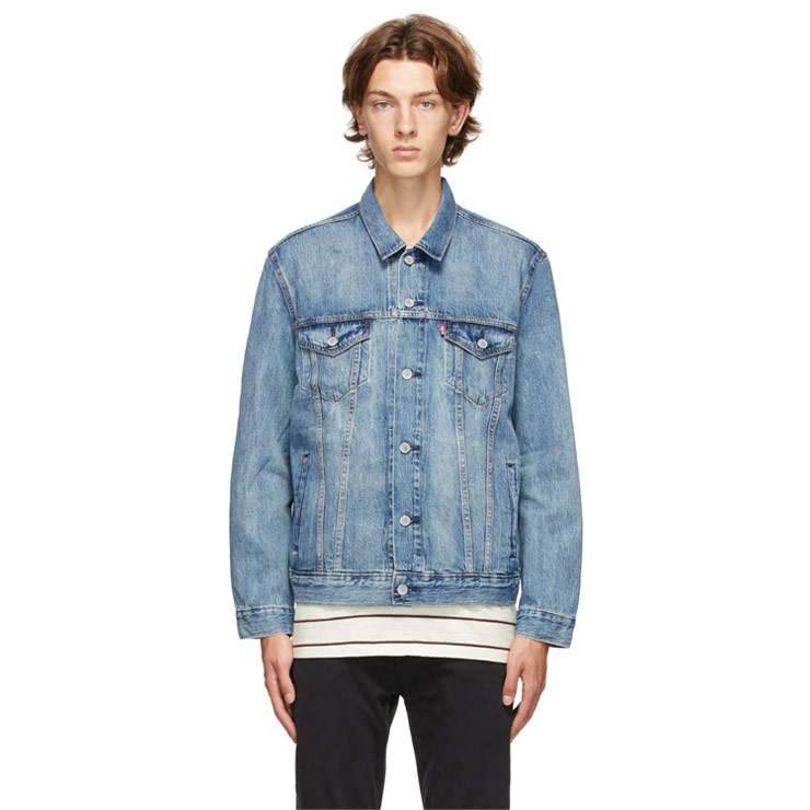 Blue Denim Trucker Jacket, $125 USD