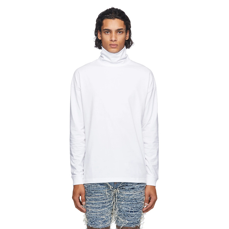 White Visual Logo Turtleneck | $160 USD