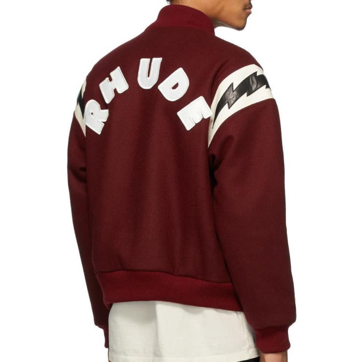 루드 레드 바시티 보머 재킷, $1230 USD