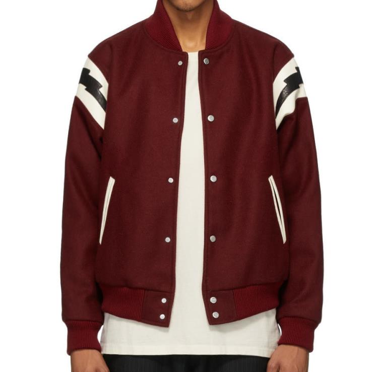 루드 레드 바시티 보머 재킷, $1230 USD