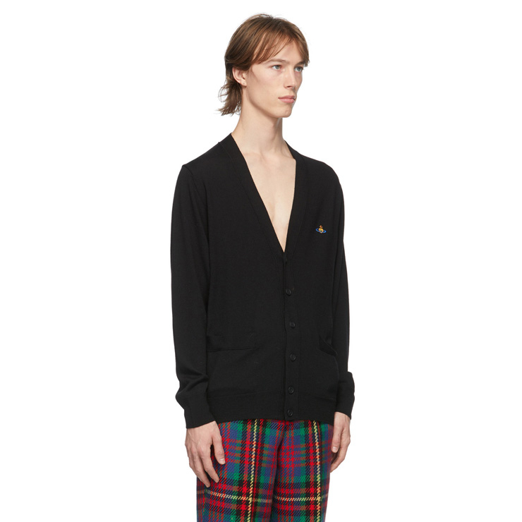 Black Logo Cardigan, $460 USD