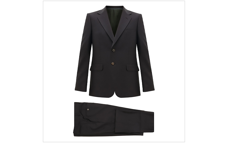 구찌 & 런던 싱글 브레스트 울 블렌드 수트, $3,148 USD