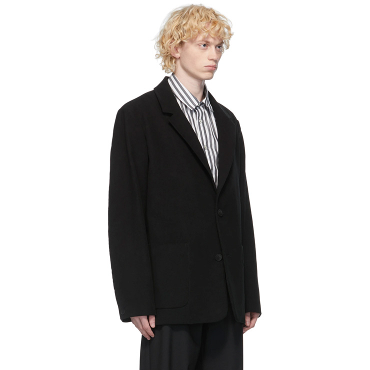Black Moleskin Boss Blazer, $745 USD