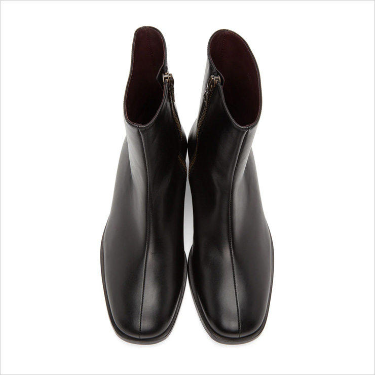 드리스반노튼 레더 앵클 부츠, $960 USD