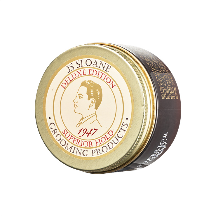 클래식한 비누 향의 슈페리어 홀드 수성 포마드 4oz/4만2000원 제이에스 슬론.