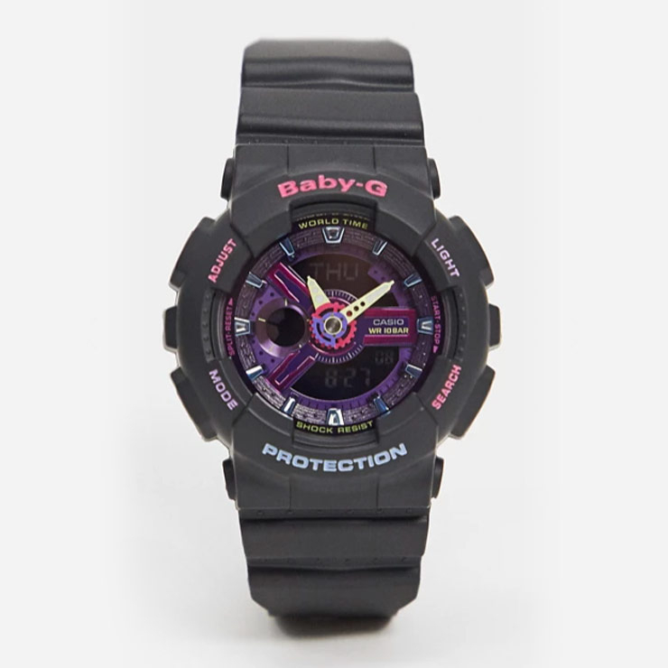 Casio Baby G BA-110TM-1A resin watch in black, $173 USD