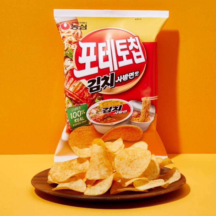 농심, 포테토칩 김치사발면맛
