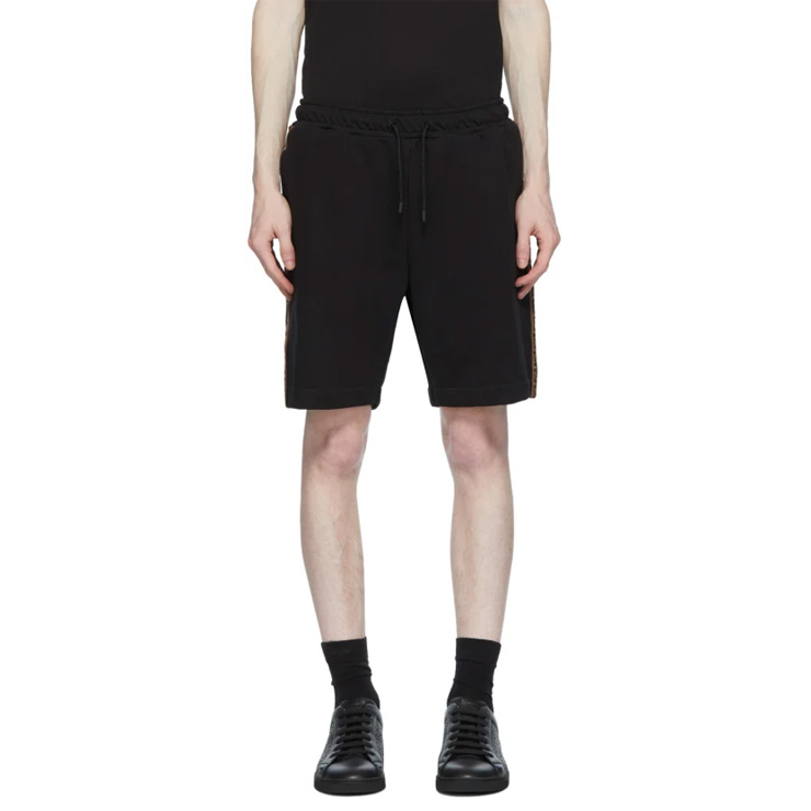 Black 'Forever Fendi' Stripe Sweat Shorts, $645 USD.