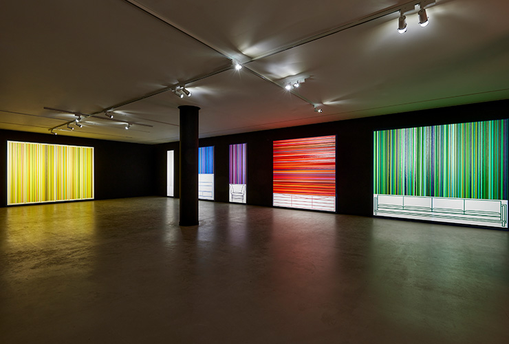 아뜰리에 에르메스에서 열린 박미나 <아홉 개의 색, 아홉개의 가구> 전시 전경. 