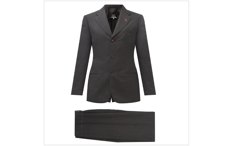 메종 마르지엘라 & 탑스티치 싱글 브레스트 울 수트, $3,078 USD