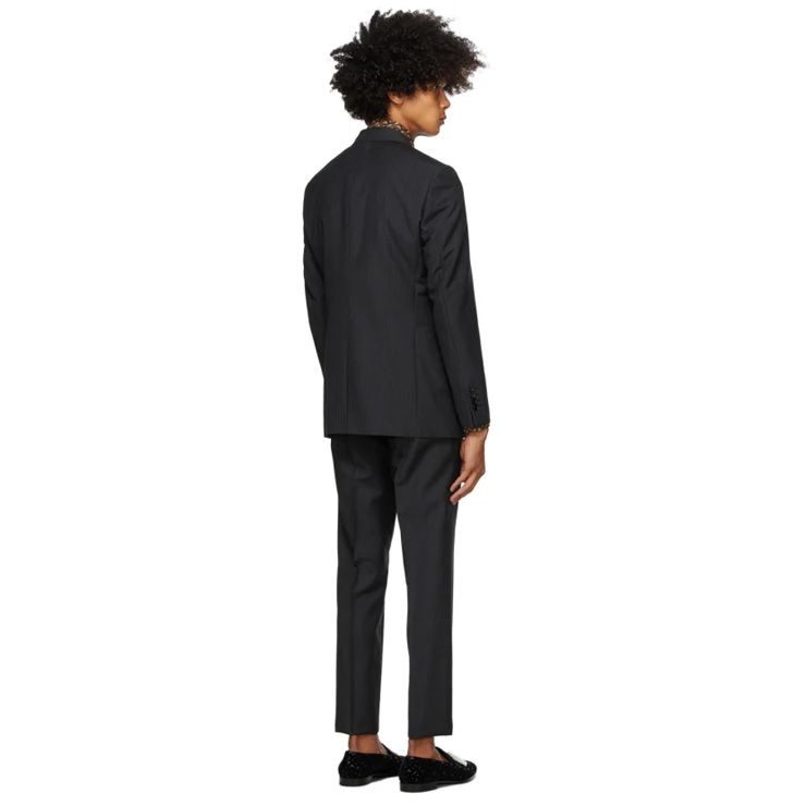 Grey Slim Suit, $2505 USD.