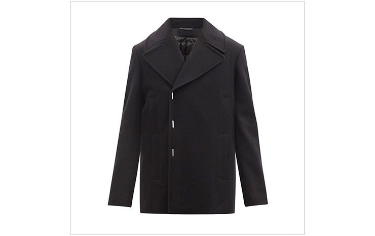 지방시 & 로고 하드웨어 패딩 울 피코트, $2,662 USD
