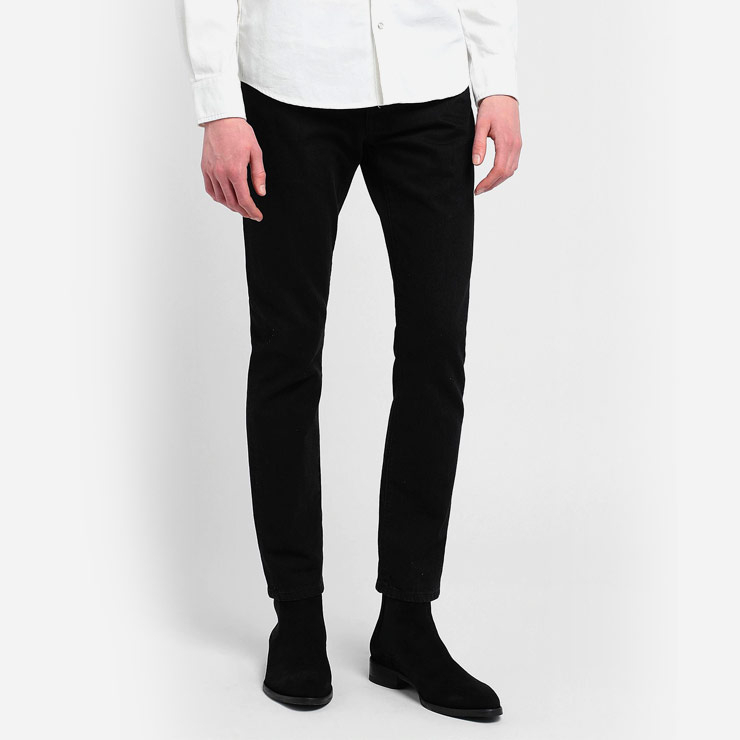 WIDE-LEG ESSENTIAL DENIM PANTS, $99 USD