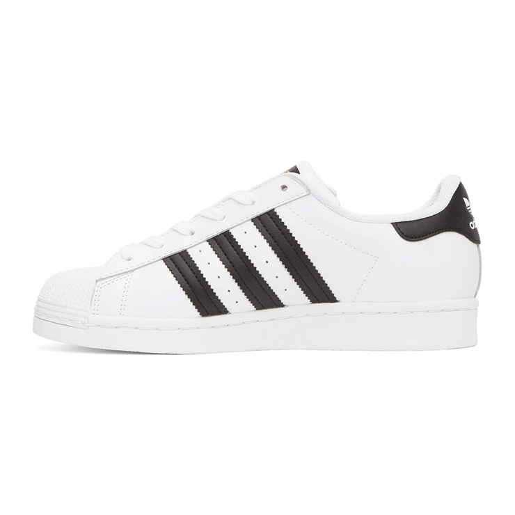 White & Black Superstar Sneakers, $90 USD