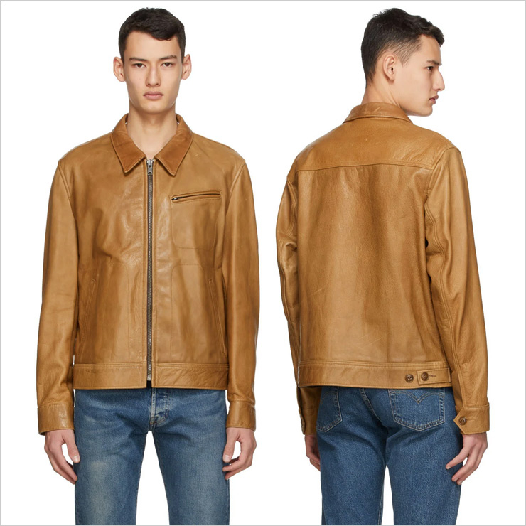 Brown Leather Unlined Jacket, $820 USD