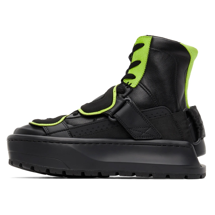 Black & Green Chunky Protector Sneakers, $870 USD.