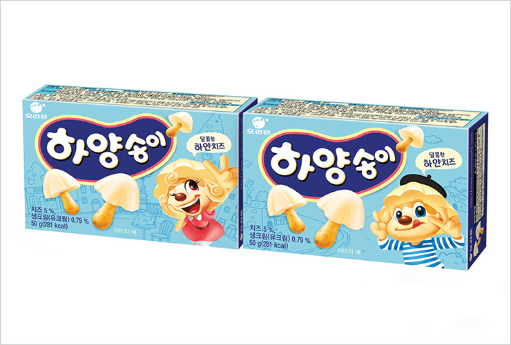 오리온, 초코송이 자매품 '하양송이' 출시