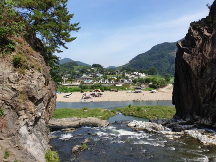 수주팔봉 야영지