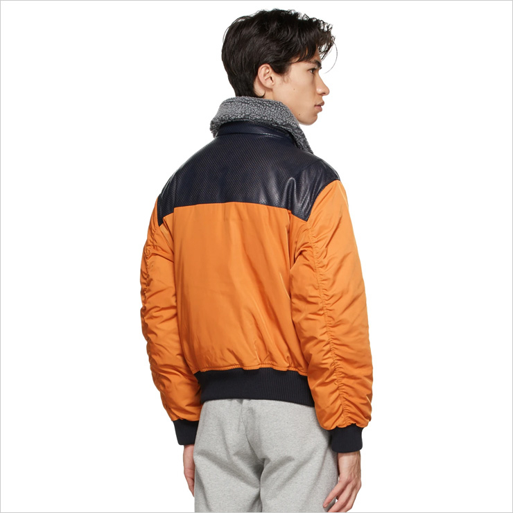 라스벳 오렌지 퍼프 봄버 자켓, $720 USD