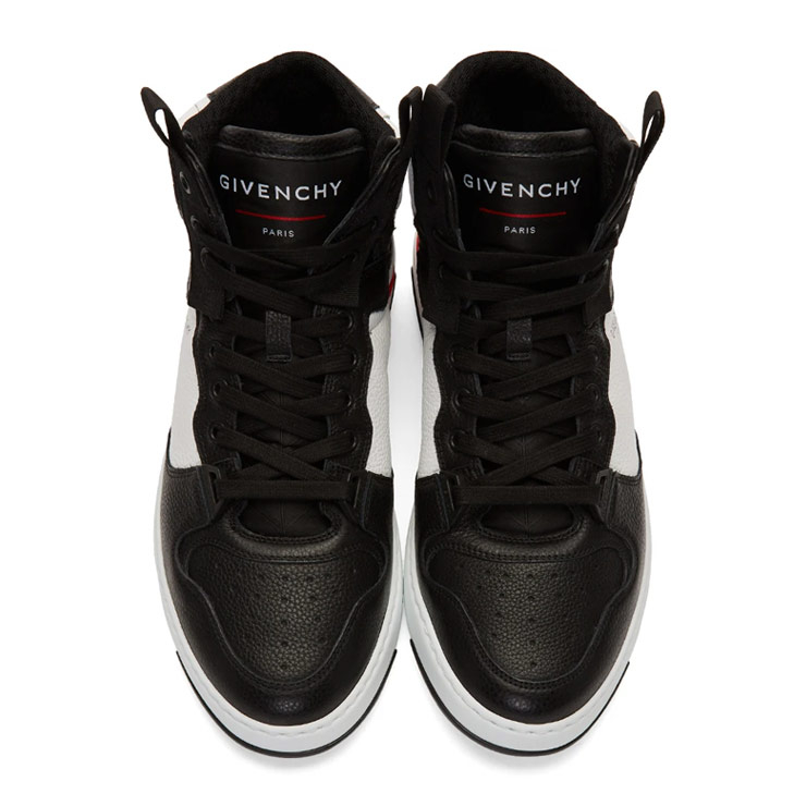Black & White Wing High Sneakers, $825 USD