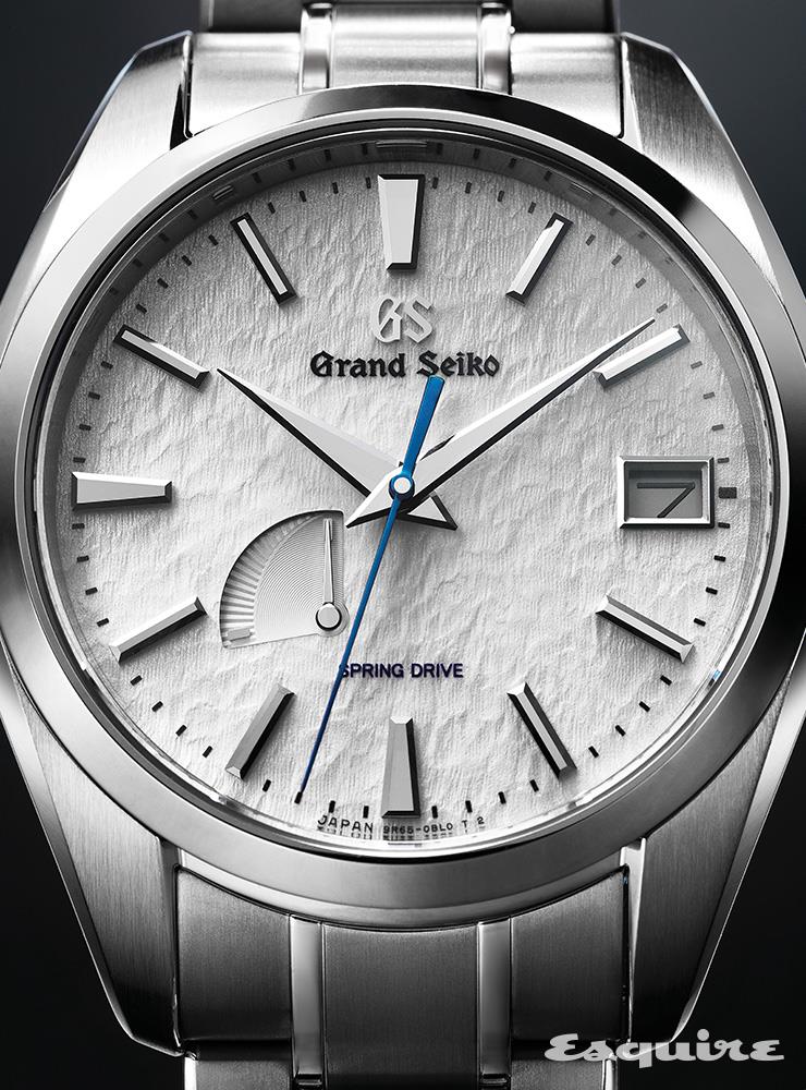 41mm 티타늄 케이스, 스프링 드라이브 무브먼트, 스노플레이크 스프링 드라이브 티타늄 9백10만원 그랜드 세이코.