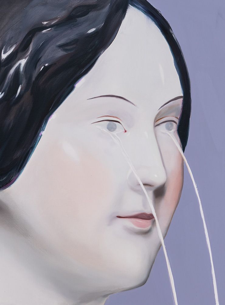 the crying woman, 72.7 x60.6cm, oil and acrylic on canvas, 2019, 최지원. 