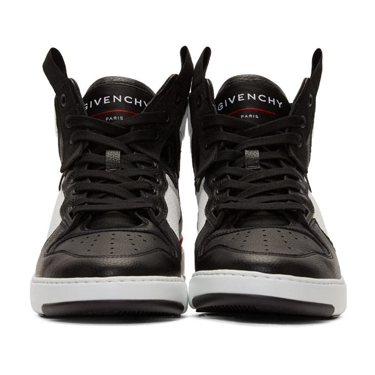 Black & White Wing High Sneakers, $825 USD