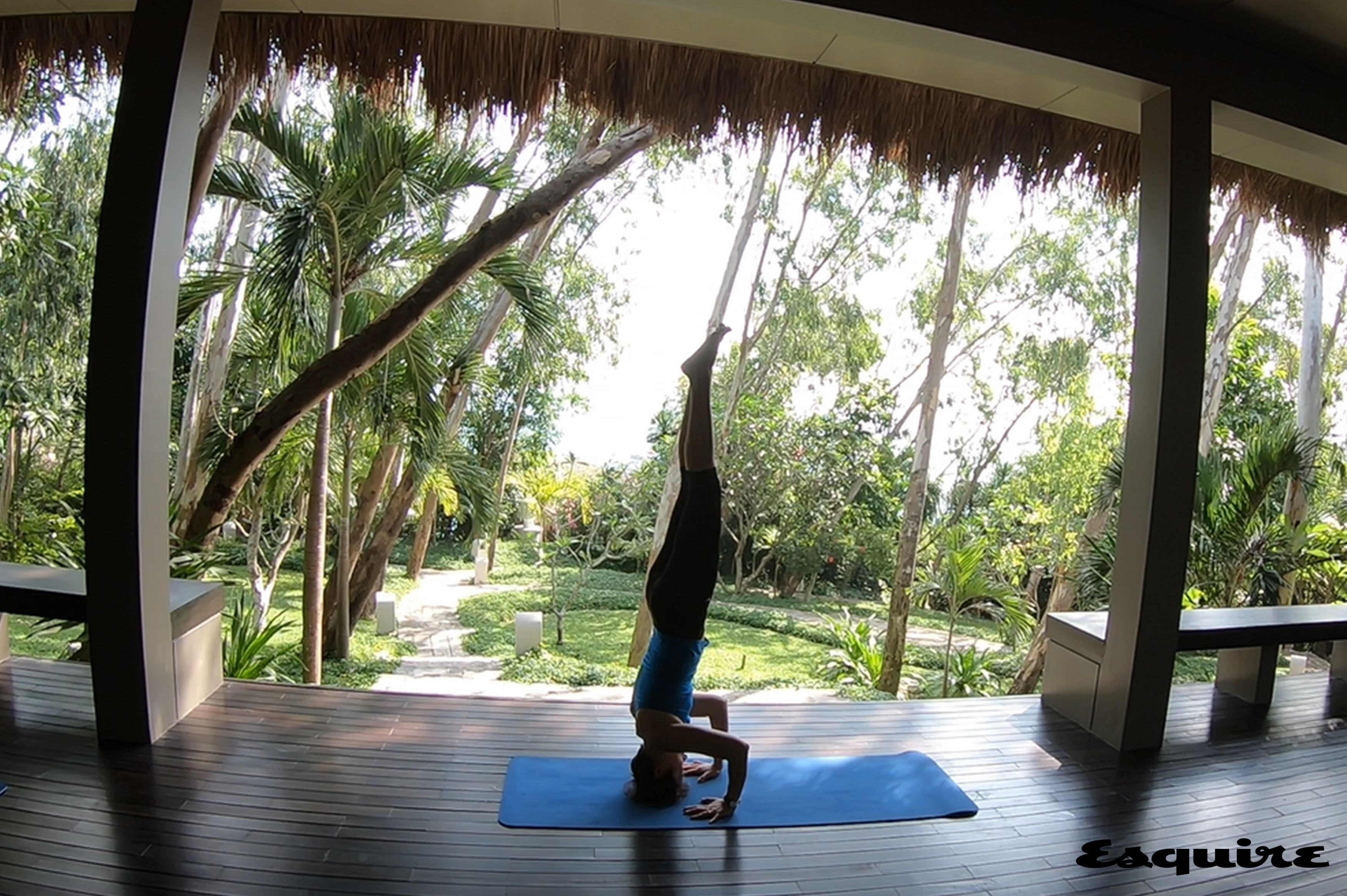 아난타라 스파에서 진행된 요가 클래스