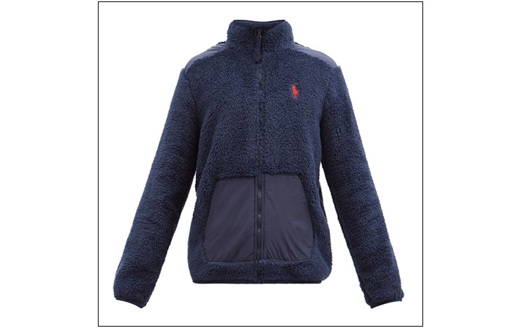 폴로 랄프 로렌 & 로고 자수 지퍼 리사이클 플리스 재킷, $220 USD