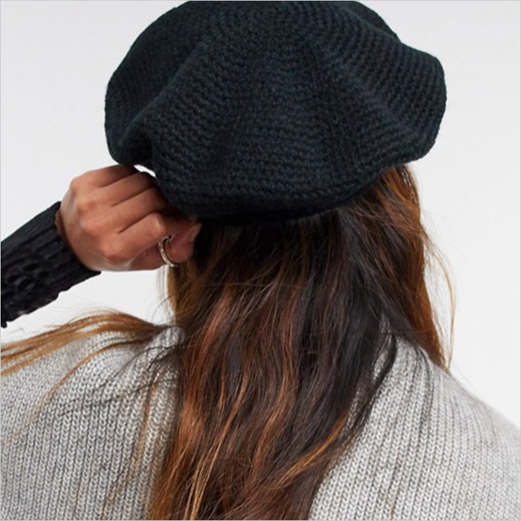 아소스 crochet beret in black, $19 USD